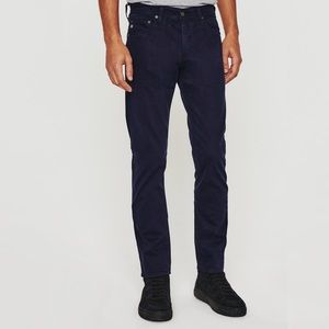 AG Jeans The Tellis Modern Slim Sueded Sateen Jeans in Rich Navy